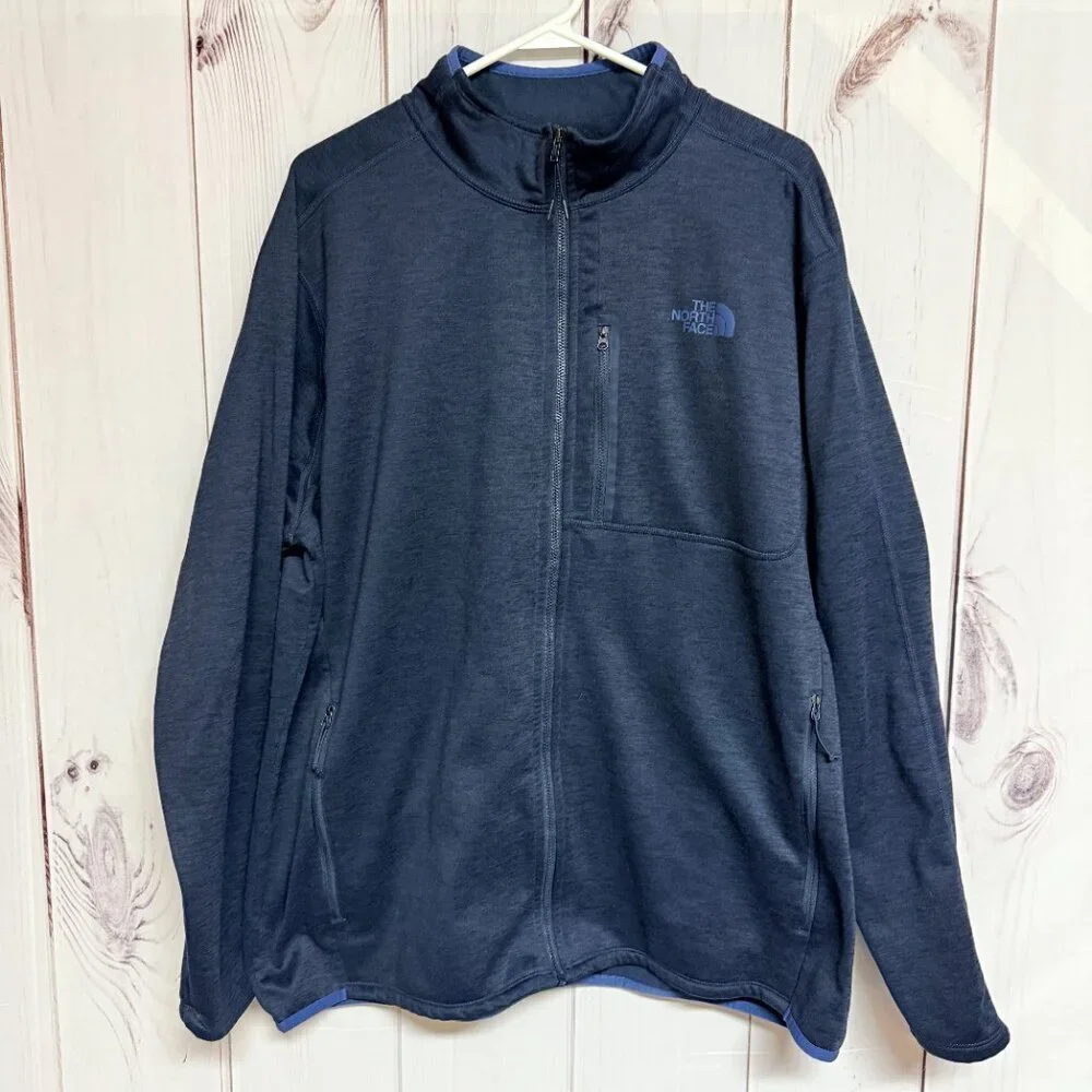 The North‎ Face Canyonlands Full Zip Fleece XXL Blue Heather EUC